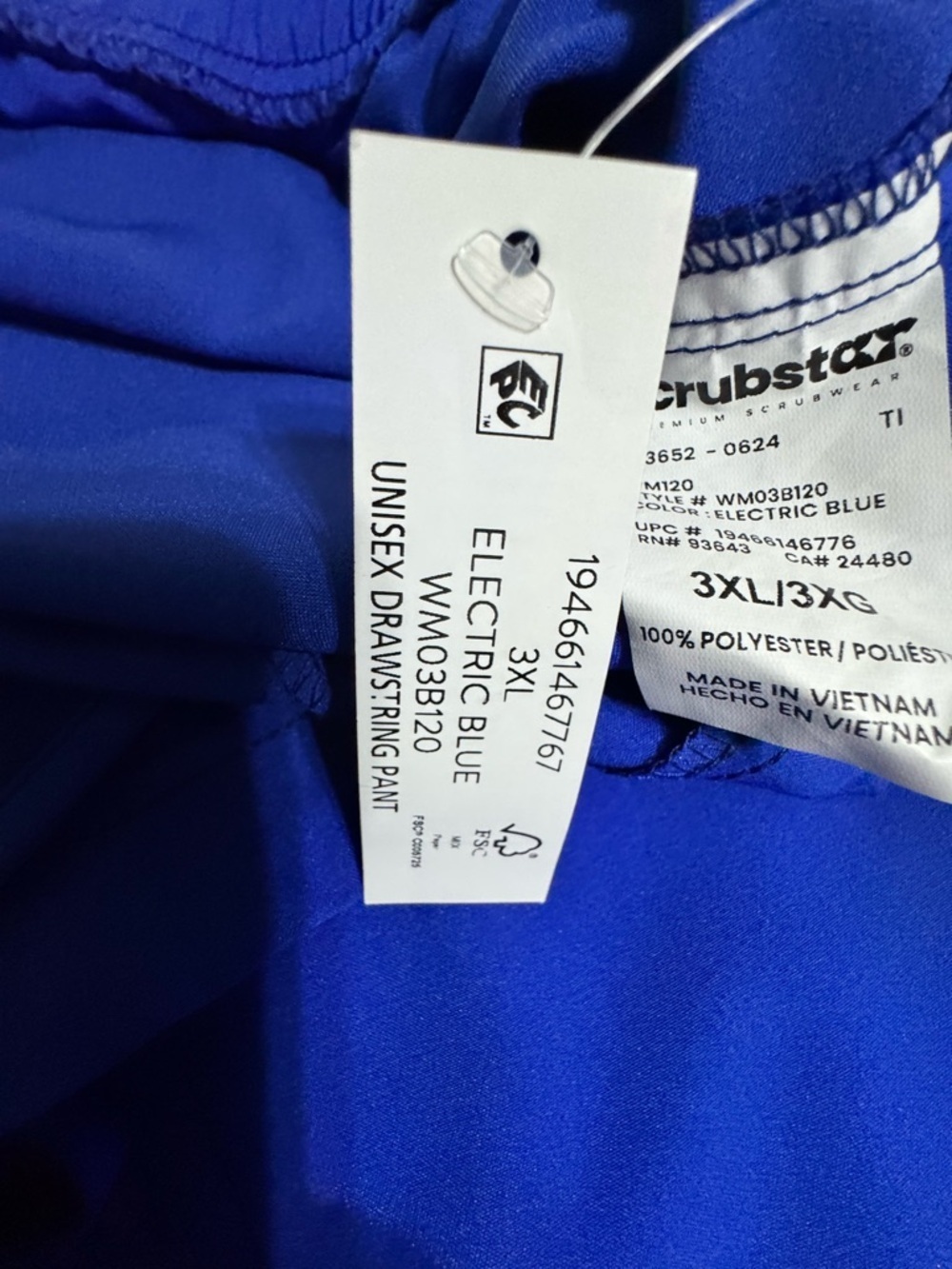Scrubstar V-Neck Medical Scrub Set in Blue 3X - Picture 6 of 9